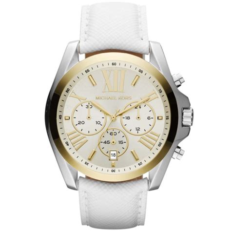 michael kors uhr lederarmband weiss|Designer.